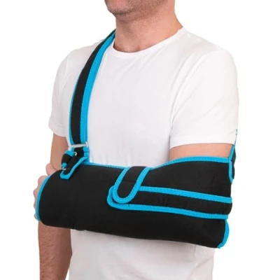 Image of Express Orthopaedic® Medically Approved Universal Foam Sling for Adults With Abdominal Immobilising Strap Supplied to UK Hospitals