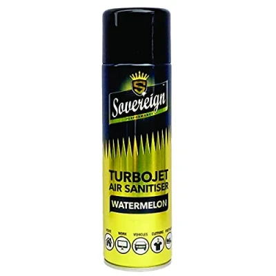 Image of Sovereign Car Home Turbojet Air Freshener Sanitiser WATERMELON Blast Spray