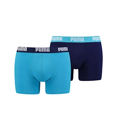 Image of PUMA Men&#039;s Boxer, Aqua/Blue, XL (Pack of 2)