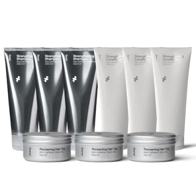 Image of Sons Hair Strengthening Treatment Plan For Loss &amp; Thinning in Men, Saw Palmetto Shampoo and Conditioner Growth, Thickening Clay with Caffeine Biotin 3 Month Supply