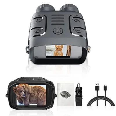 Image of Djioyer Night Vision Goggles, R18 5X Digital Zoom Binoculars for Total Night, 1080p Photo &amp; Video Infrared Goggles Spotting, Hunting, Travel, Spy, Surveillance