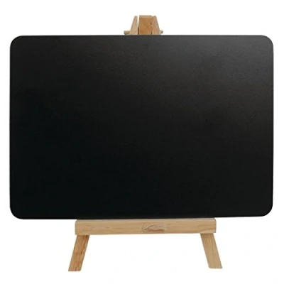 Image of Olympia Small A5 Round Edged Chalkboard Table Bench Top Sign, Writing Surface: 210(H) x 148(W)mm, Weather Resistant, Use with Liquid Chalk Markers, Fits Easel GF317 (Sold Separately) CL309