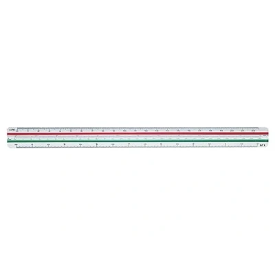 Image of STAEDTLER 561 98 1BK Mars Reduction Scale Triangular Ruler Version 1 (1:20, 1:25, 1:50, 1:75, 1:100, 1:125)