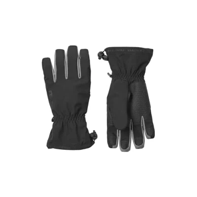 Image of SEALSKINZ Drayton Waterproof All Weather Lightweight Gauntlet Textured Palm for Grip &amp; Dexterity Outdoor Gloves, Black