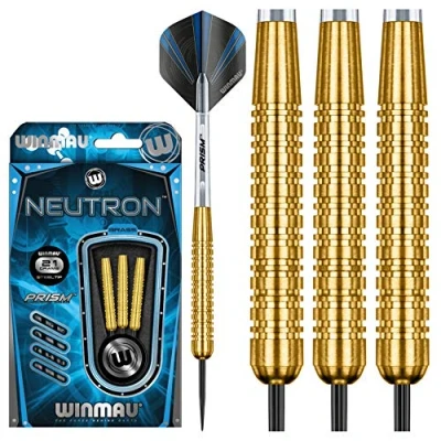 Image of WINMAU Neutron 24 gram Brass Darts with Prism Flights and Shafts (Stems)