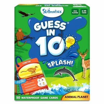 Image of Skillmatics Card Game Guess in 10 Animal Planet Splash, Stocking Stuffers, Educational Toys, Gifts for Kids, Teens, Adults, Ages 6, 7, 8, 9 and Up, 2 6 Players
