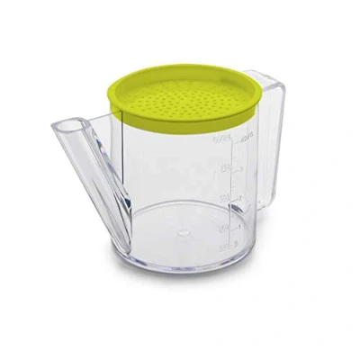 Image of Ibili 795900 &quot;Easycook&quot; Plastic Gravy Oil Fat Separator Measuring Jug 1 litre, 20 x 13 cm, Transparent/Green