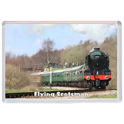 Image of BBSM996 Flying Scotsman Steam Engine Train Jumbo Fridge Magnet/Magnets