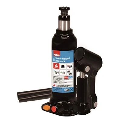 Image of Hilka Tools 3 Tonne 188 363mm Welded Bottle Jack in Case, Silver