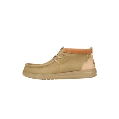 Image of HEYDUDE Men&#039;s Wally Mid GripR Workwear Slip On Shoes, Cream, 7 UK