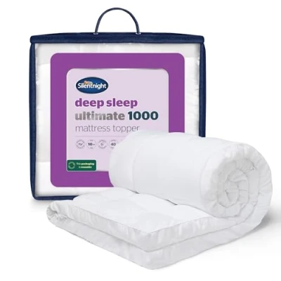 Image of Silentnight Ultimate Deep Sleep Small Double Mattress Topper Extra Thick Luxury Enhancer Pad Protector Bed Providing Comfort 190 x 120cm
