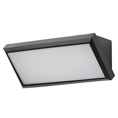 Image of LITECRAFT Barrow Wall Light Outdoor LED Wedge Garden IP65 Rated Fitting Black