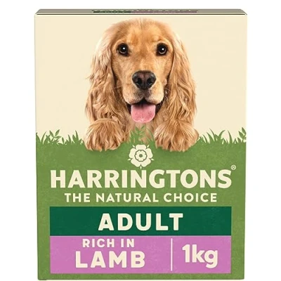Image of Harringtons Complete Dry Adult Dog Food Lamb &amp; Rice 1kg (Pack of 5) Made with All Natural Ingredients