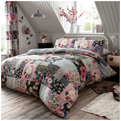 Image of GC GAVENO CAVAILIA Premium Floral Duvet Cover Sets, Reversible Blossom Bedding Double Bed Set, Printed Quilt Covers, Multi