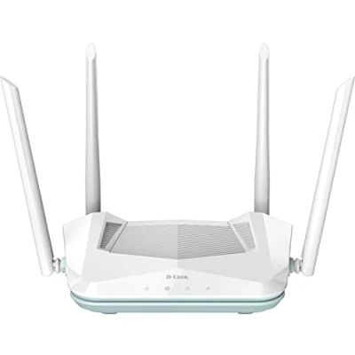 Image of D Link R15 EAGLE PRO AI AX1500 Smart Router with Wi Fi/Traffic Optimiser, Parental Control, Gigabit Ports, MU MIMO, 1024 QAM, OFDMA, WPA3, Fi Mesh. Works Alexa/Gooogle Assistant.