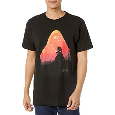 Image of Star Wars Men&#039;s The Force Awakens Kylo Ren Trooper Army Battle Logo T Shirt, Black, Medium
