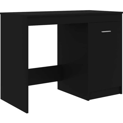 Image of vidaXL Desk Black 100x50x76 cm Engineered Wood
