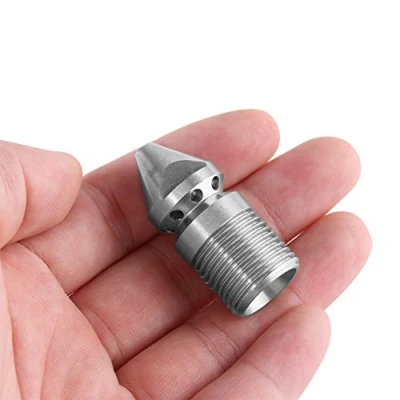 Image of Aeloa Sewer Cleaning Nozzle, Stainless Steel SS304 Pressure Pipe Drain Jetter Nozzle 3/8BSP Male Thread