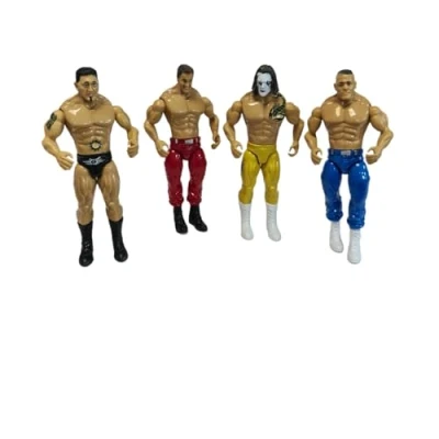 Image of YSAMAX Mini Wrestling Action Figures For Kids, Durable, Realistic Design With Moveable Joints, Endless Hours Of Fun And Imaginative Play, Gift Random Figures, (4PCS)