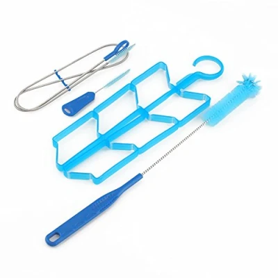 Image of Hydration Bladder Cleaner Kit, Universal 4 in 1 Portable Water Tube Cleaning Kit Brushes + Drying Rack for Reservoir Storage Bag Backpack Bottles