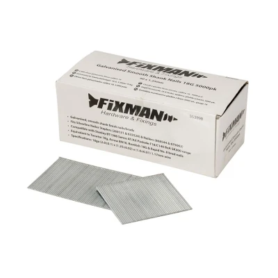 Image of Fixman Galvanised Smooth Shank Nails 18G 5000pk 50 x 1.25mm