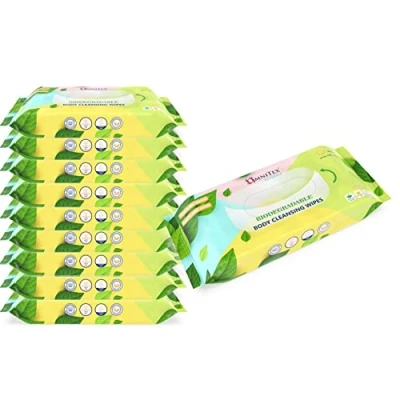 Image of 960x Omnitex Biodegradable Extra Large &amp; Thick Body Cleansing Wipes Microwaveable Rinse Free for Camping, Festivals, Elderly Bed Bath Alcohol With Aloe Vera Vitamins 24x40pk