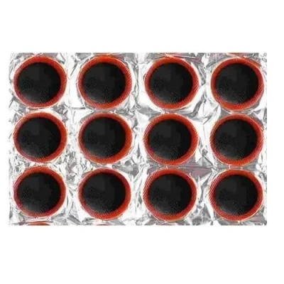 Image of Bike Bicycle Inner Tube Round Puncture Repair Kit Rubber Patch Patches 34mm (12)