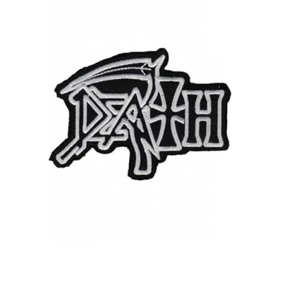 Image of Death Metal Band White Patch Badge Embroidered Iron on Applique Accessory