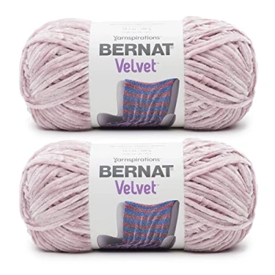 Image of Bernat Velvet Smokey Violet Yarn 2 Pack of 300g/10.5oz Polyester 5 Bulky 315 Yards Knitting/Crochet