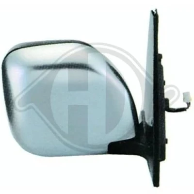 Image of MR416480, MR416560 Wing mirror DIEDERICHS 5844924 Right black Grained for electric adjustment, Heatable, Complete Mirror, Convex