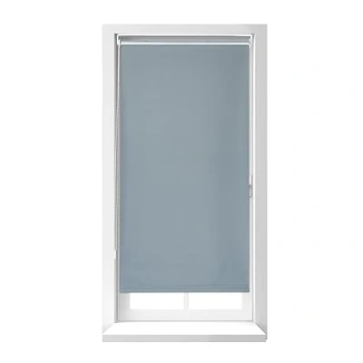 Image of Relaxdays Blackout Blind, Thermal Roller Curtain, No Drill, Attach with Clamps, 80x220cm Length, 76cm Width, PVC, Grey, 220 x 80 6.5