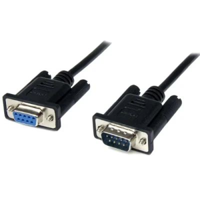 Image of StarTech.com 1 m Black DB9 RS232 Serial Null Modem Cable F/M, Male to Female, 9 Pin Cable, 1x (M), (F)