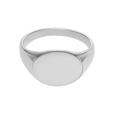 Image of Fossil Ring silvercoloured, Men&#039;s, Size: 64, Silver coloured