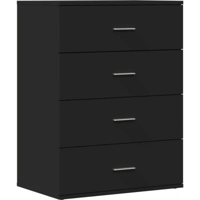 Image of vidaXL Sideboard Black 60x39x80 cm Engineered Wood