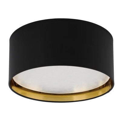 Image of TK Lighting Bilbao ceiling light, black/gold, Ø 45 cm