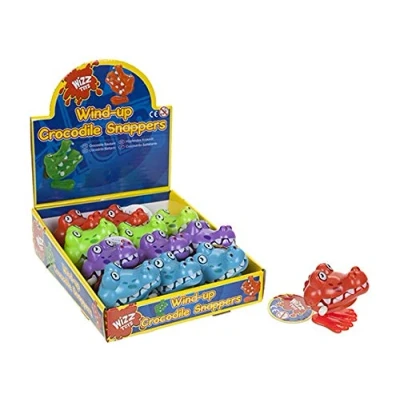 Image of PMS 6x CLOCKWORK FUNNY JUMPING CROCODILE SNAPPERS Random Colors