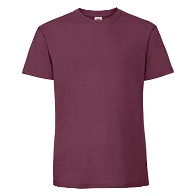 Image of Fruit of the Loom Mens Ringspun Premium Tshirt (M UK) (Burgundy)