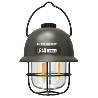 Image of NITECORE LR40 Multifunct al Rechargeable Camping Lantern 100 Lumens w/Eco Sensa USB C Charging Cable Green