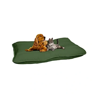 Image of Stripey Finds Dogs Maxy Pillow 60x100cm, Dark Green