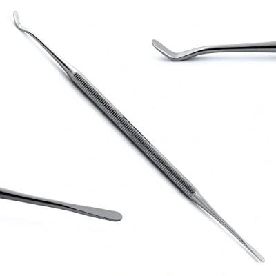 Image of IMKRC® Satin Edge Ingrown Toe Nail Lifter Professional Stainless Steel Dual Head Cuticle Pusher 2 Sided Toenail