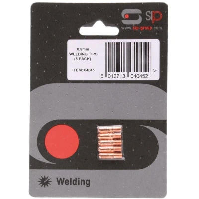 Image of SIP 5x 0.8mm M5 MIG Welding Tip Pack