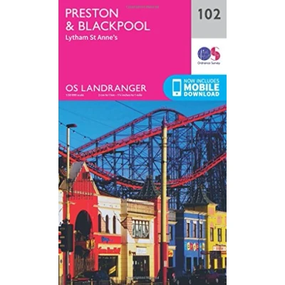 Image of Landranger 102 Preston &amp; Blackpool, Lytham Map With Digital Version