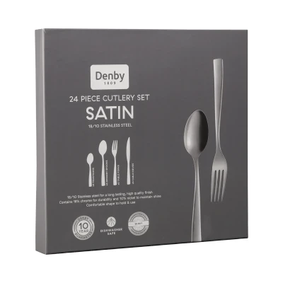 Image of Denby Satin 24 Piece Cutlery Set