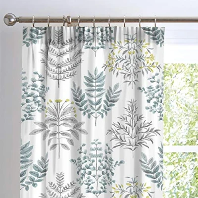 Image of Dreams &amp; Drapes Emily Pair of Pencil Pleat Curtains 66&quot; Width x 72&quot; Drop (168 183cm) in Duck Egg