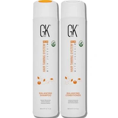 Image of GK Hair Global Keratin Balancing Shampoo and Conditioner Sets (300ml/10.1 Fl Oz) for Oily &amp; Color Treated Deep Cleansing Ideal Over Processed Environmentally Stressed
