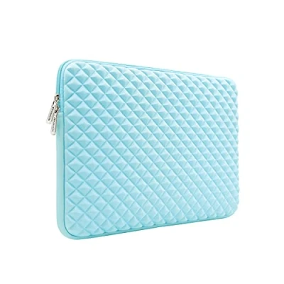 Image of RAINYEAR 14 Inch Laptop Sleeve Diamond Foam Shock Resistant Padded Case Fluffy Lining Protective Zipper Cover Carrying Bag Compatible with 14&quot; Notebook Computer Tablet Chromebook(Blue)