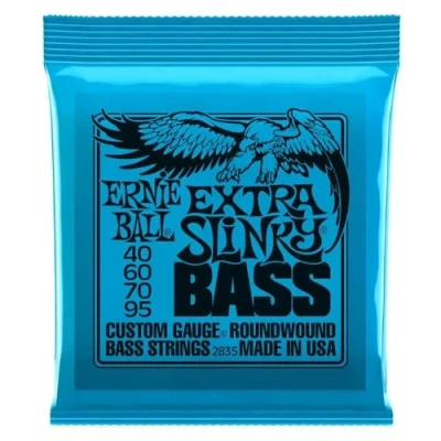 Image of Ernie Ball Extra Slinky Nickel Wound Electric Bass Strings 40 95 Gauge