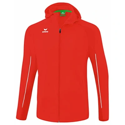 Image of Erima Liga Star Training Jacket with Hood, Red/White, S