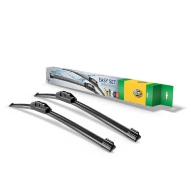 Image of BHS267330, BHS367330, BJS767330 wiper blade HELLA Easy Set Upgrade 9XW 358 164 291 600, 450mm Front Flat for left hand drive vehicles