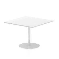 Image of Italia 1000mm Poseur Square Table White Top 725mm High Leg